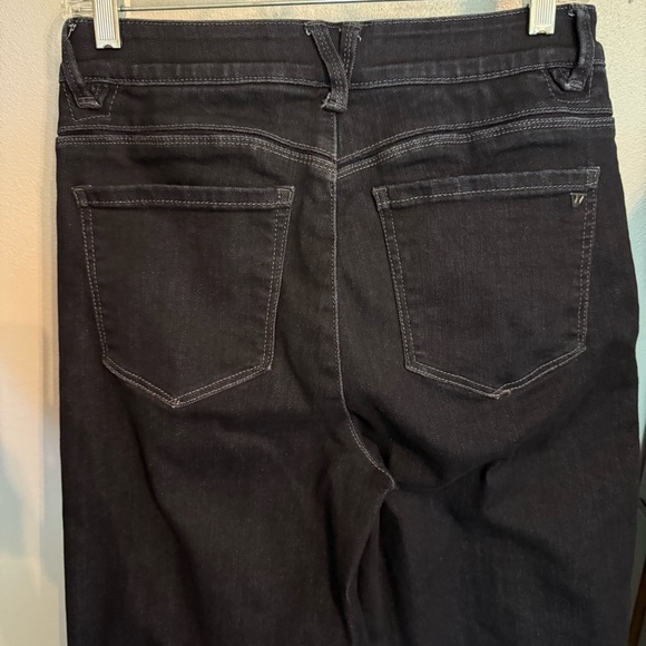 Wit & Wisdom Women's Dark Wide Leg Jeans Size 8 Petite Stretch High Waisted - Picture 3 of 13